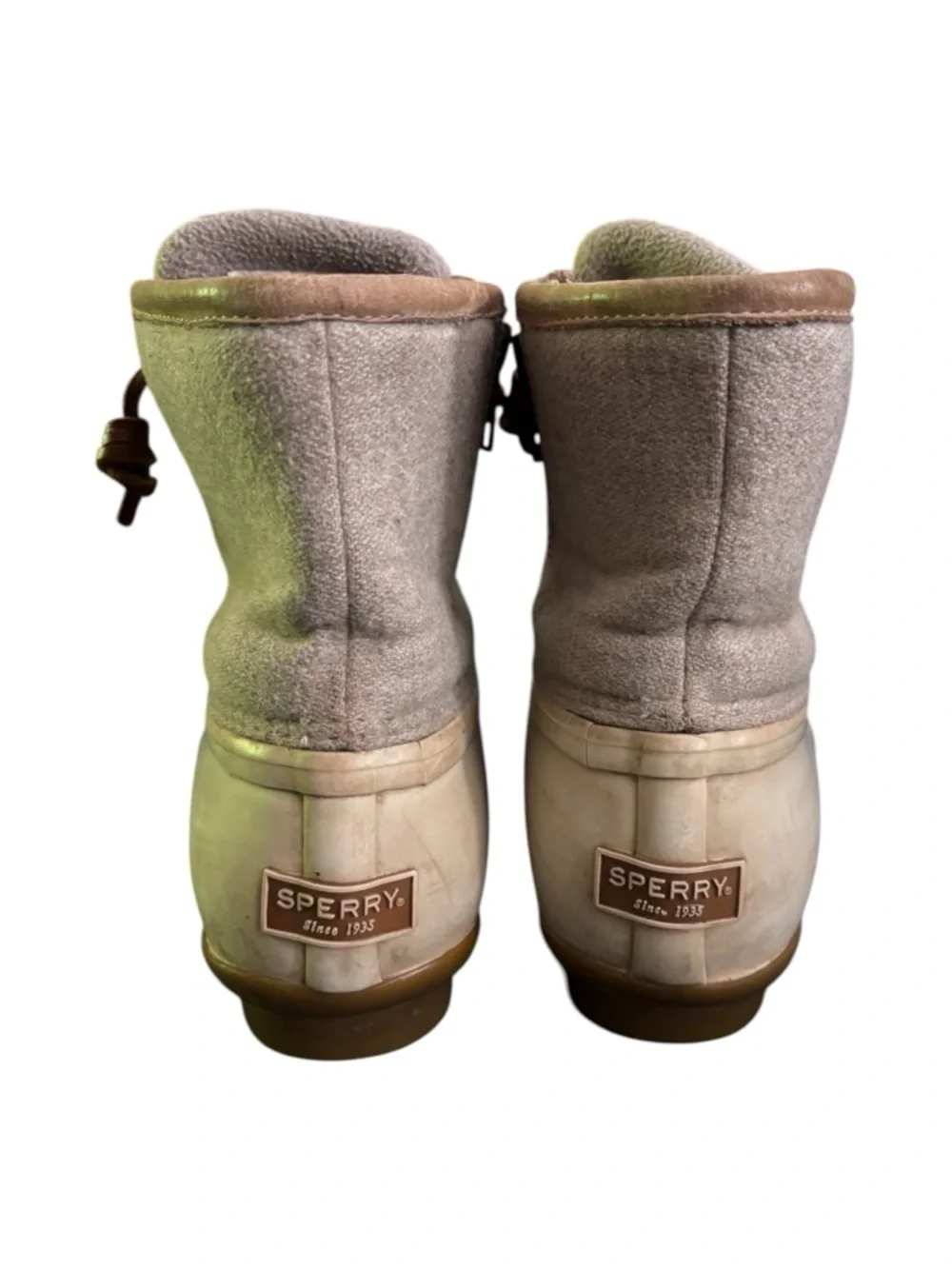 Trendy Sperry Two-Tone Duck Boots with Wool Blend Upper “Thinsulate” | Size 6.5